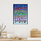 Ana b"Koach ~ Initiaal Letters ~ Elijah Poster (Keuken)