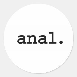 anaal. ronde sticker