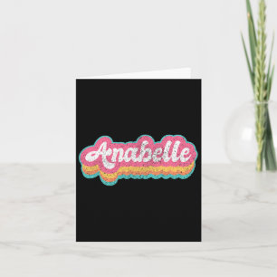 Anabelle Voornaam Meisje Vintage 70s 80s Gepersona Kaart