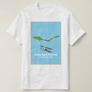 Anacapa-eiland Californië VS kaart T-shirt