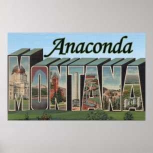 Anaconda, Montana - Grote letterscènes Poster