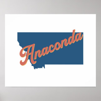 Anaconda, Montana staat print