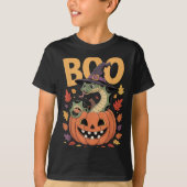 Anaconda Snake Costume On Pumpkin Halloween Anacon T-shirt (Voorkant)