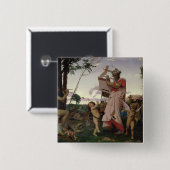 Anacreon, Bacchus en Aphrodite, 1848 Vierkante Button 5,1 Cm (Voorkant /achterkant)
