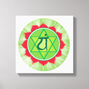 Anahata chakra Hartcentrum muur decor Canvas Afdruk