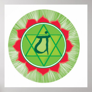 Anahata Heart Chakra Value Poster Paper (Matte)