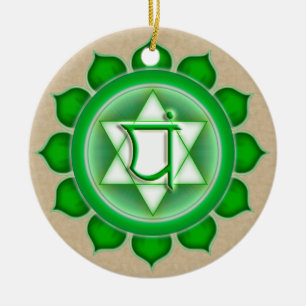 Anahata of Heart de vierde Chakra Keramisch Ornament