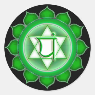 Anahata of Heart de vierde Chakra Ronde Sticker