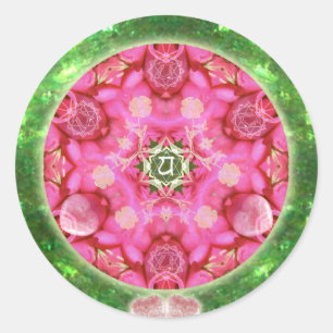 Anahata Roos Ronde Sticker