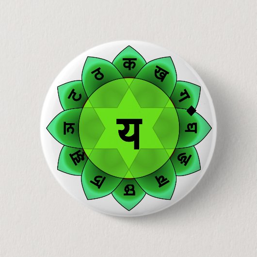 Anahata The Heart Chakra Ronde Button 5,7 Cm (Voorkant)