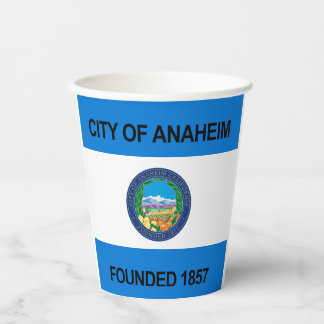 Anaheim (Californië) stadsvlag papieren bekers
