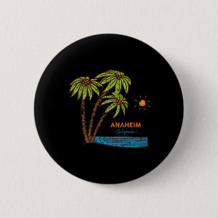 Anaheim, Californië surfen vintage retro strand Hi Ronde Button 5,7 Cm