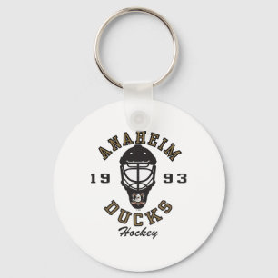 Anaheim Ducks Hockey Mask Oranje Officieel Gelicen Sleutelhanger