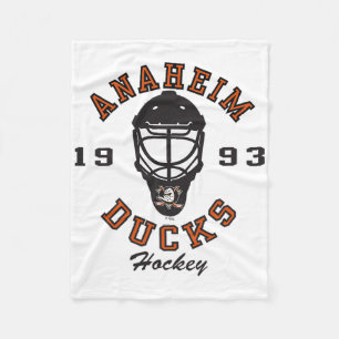 Anaheim Ducks Hockey Mask Wit Officieel Gelicentie Fleece Deken