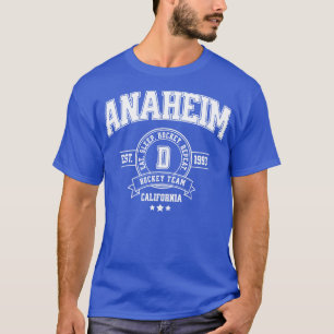 Anaheim Hockey Team Bold Duck Sports ontwerp T-shirt