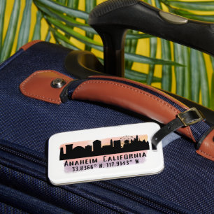 Anaheim Skyline Latitude en Longitude Bagagelabel