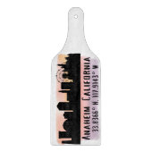 Anaheim Skyline Latitude en Longitude Snijplank (Voorkant)