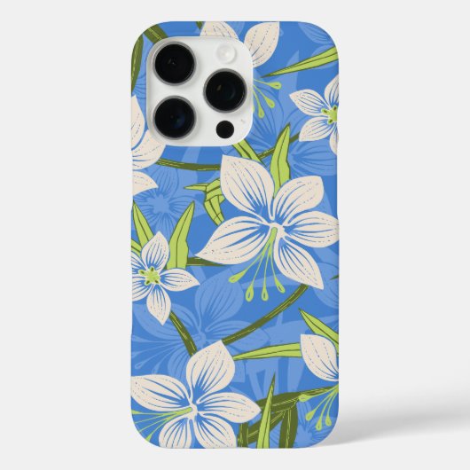 Anaina Hou Hawaiian Tropical Floral Blue Case-Mate iPhone Case (Achterkant)