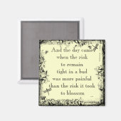 Anais Nin Risico Quote Magnet Magneet (Voorkant / Achterkant)