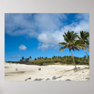 Anakena, Rapa Nui, Paaseiland, Chili Poster