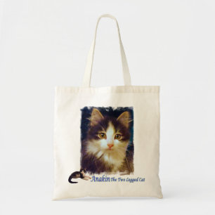 Anakin Two Legged Cat Cute Kitten Canvas tas Close