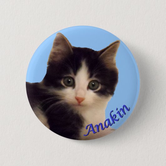 Anakin Two Legged Cat Logo, Cute Kitten Button (Voorkant)
