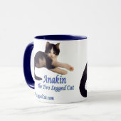 Anakin Two Legged Cat Logo, Cute Kitten Mok (Voorkant links)