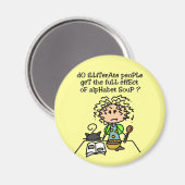 Analfabeet volk Humor Magneet (Voorkant / Achterkant)