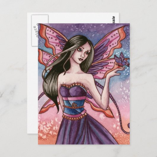 Analiese - Carte postale Fée Papillon (Devant / Derrière)