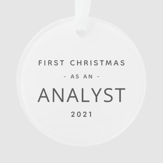 analist Eerste Kerstmis Modern Custom Holiday Ornament (voorkant)