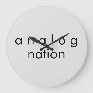 Analog Nation Audio Gray Quartz Wandklok Grote Klok