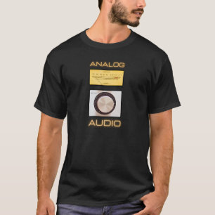 Analoge Audiovolumeknop en Meter Audiofielen T-shirt