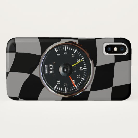  analoge automatische Tachometer-racering Case-Mate iPhone Case (Achterkant (horizontaal))