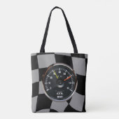 analoge automatische Tachometer-racering Tote Bag (Achterkant)