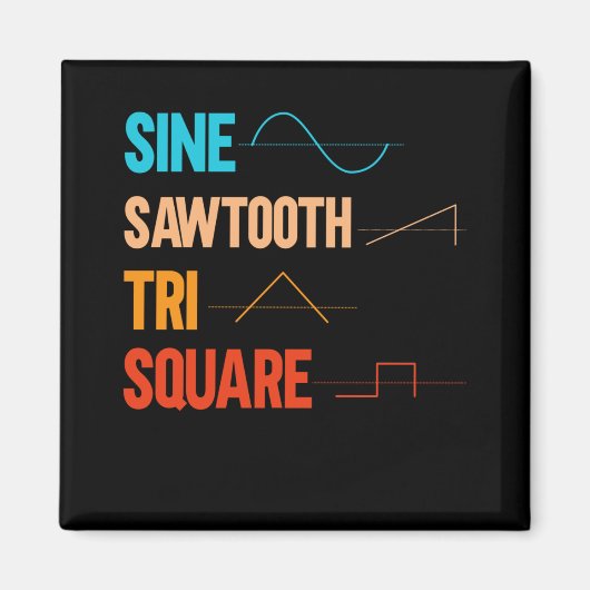  analoge golfvormmuziek magneet (Voorkant)