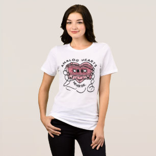 Analoge Harten Sterven Nooit Cassette Tri-Blend Shirt