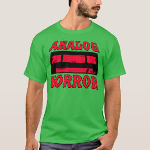 Analoge Horror Rood VHS Tape Retro 80s 90s  d T-shirt