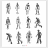 Analoge Horror Zombie Stickers (Vel)