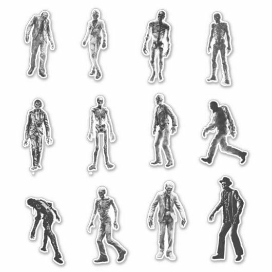 Analoge Horror Zombie Stickers (Voorkant)