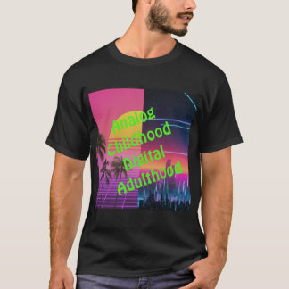 Analoge Kindertijd, Digitale Volwassenheid T-shirt