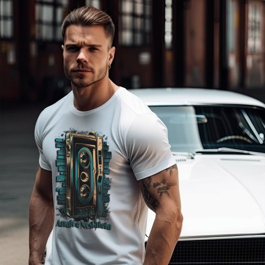 Analoge nostalgie, ontwerp t-shirt