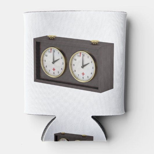 Analoge schaakklok blikjeskoeler (Voorkant)