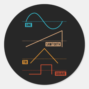 analoge Waveform-muzikant Ronde Sticker