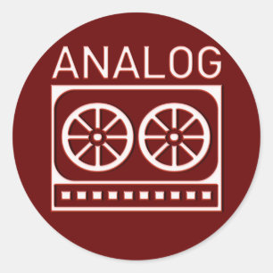 Analoog (cassette) ronde sticker