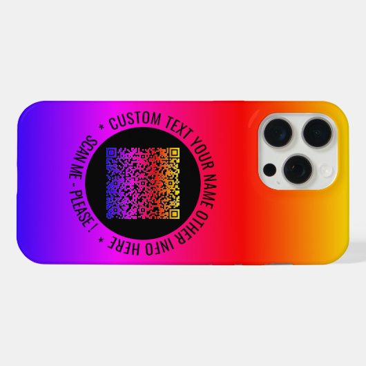 Analyse du code QR et coque iphone de texte person (Verso Horizontal)