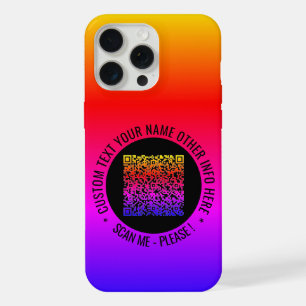 Analyse du code QR et coque iphone de texte person