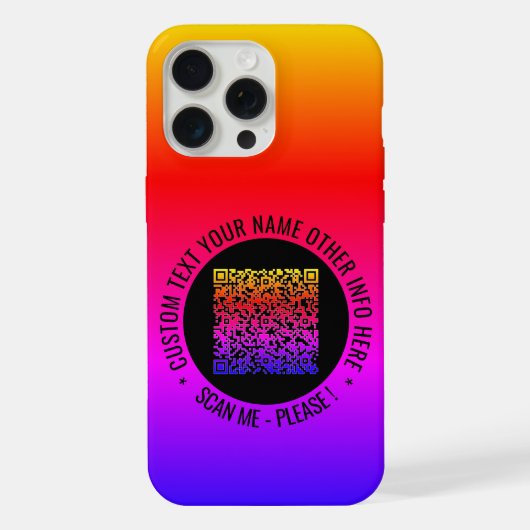 Analyse du code QR et coque iphone de texte person (Verso)