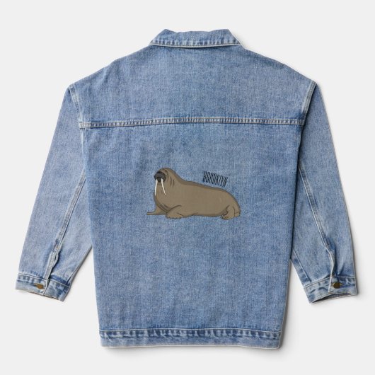 Analyse Walrus cartoon Denim Jacket (Achterkant)
