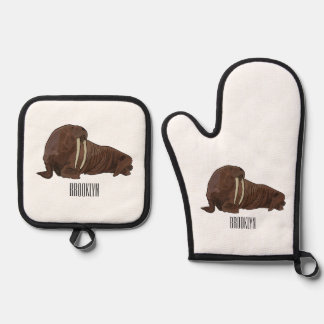 Analyse Walrus cartoon Ovenwant & Pannenlap Set