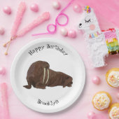 Analyse Walrus cartoon Papieren Bordje (Feest)